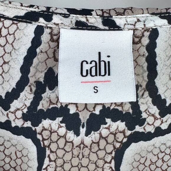 CAbi Serpentine Snake Print Pullover Blouse Shirt Womens Size Small Style 3759 - Picture 6 of 7